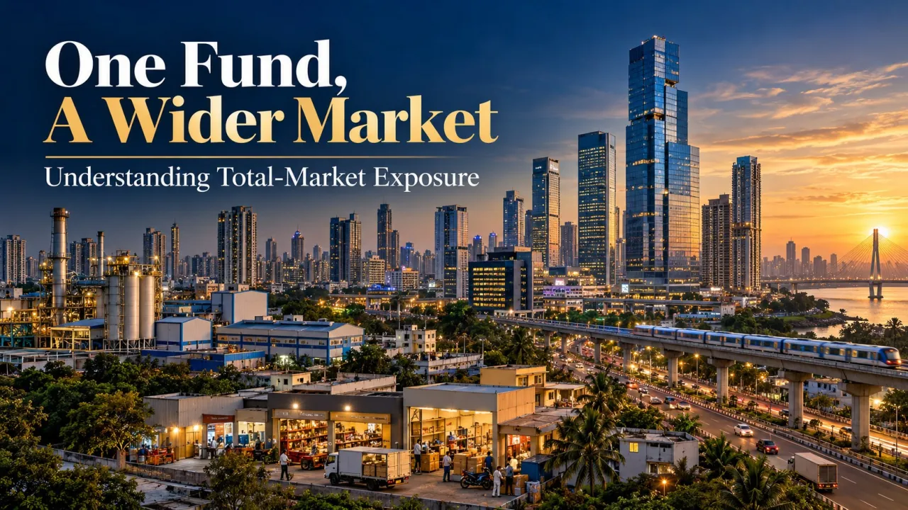 AI-generated editorial illustration: ABSL’s Total Market Index Fund Reopens: A Thousand Stocks Can Still Have Unequal Influence