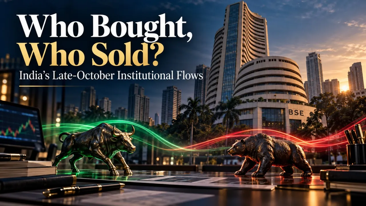 AI-generated editorial illustration: FII Buying Returned in Late October: Why Five Sessions Still Do Not Prove a Trend