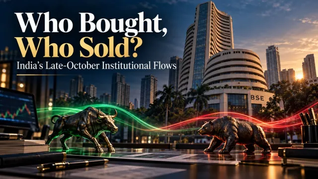AI-generated editorial illustration: FII Buying Returned in Late October: Why Five Sessions Still Do Not Prove a Trend