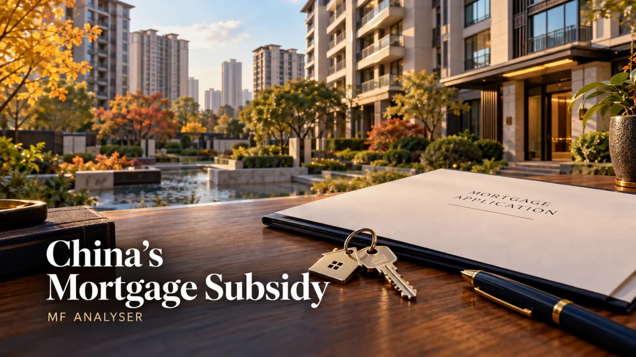 AI-generated editorial cover for China’s Mortgage Subsidy: The Household Test Behind the Housing Bet