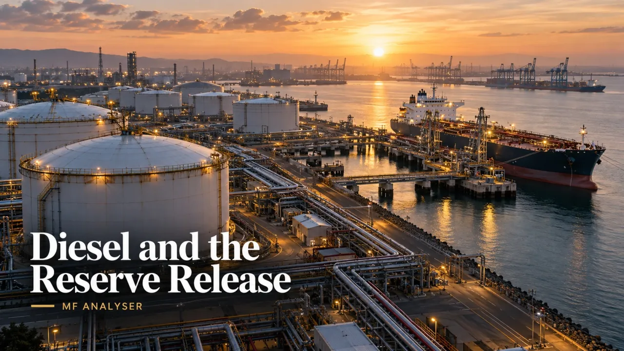 AI-generated editorial cover for IEA’s Diesel Push: From Reserve Pledges to Real Supply