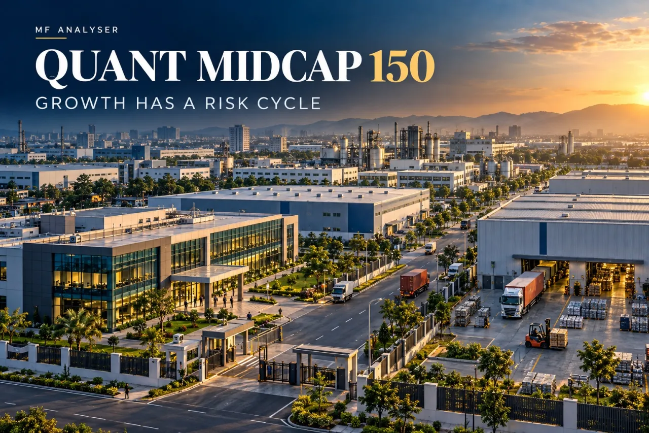 AI-generated editorial cover for Quant Midcap 150 Launch: Growth Has a Risk Cycle