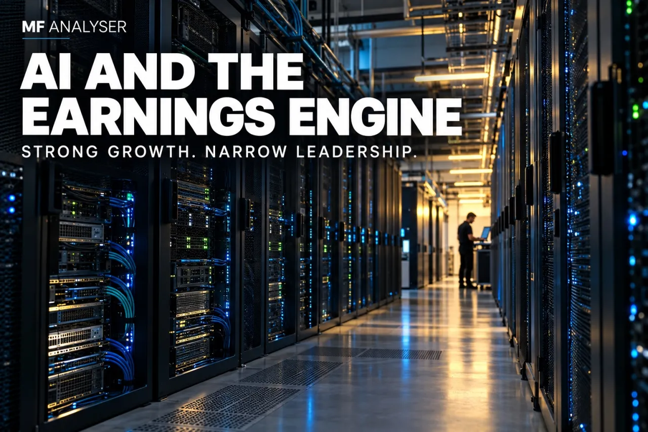 AI-generated editorial cover for AI and the Earnings Engine: Strong Growth, Narrow Leadership