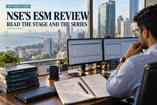 AI-generated editorial cover for NSE’s ESM Review: Read the Stage and the Trading Series