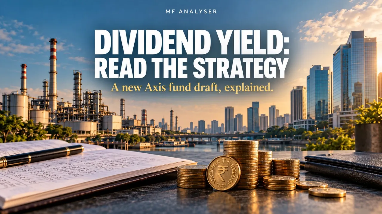 AI-generated editorial illustration: Axis Dividend Yield Fund Draft: A High Yield Can Have Two Very Different Causes