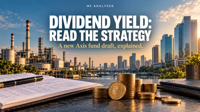 AI-generated editorial illustration: Axis Dividend Yield Fund Draft: A High Yield Can Have Two Very Different Causes
