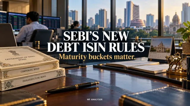 AI-generated editorial illustration: SEBI’s Debt ISIN Review: Why Maturity Buckets Matter More Than Bond Counts