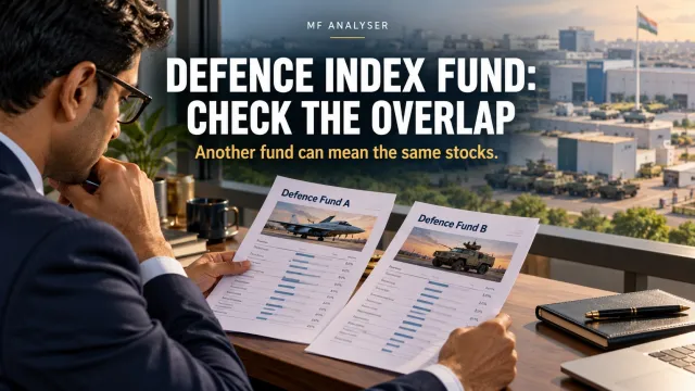 AI-generated editorial illustration: Nippon India’s Defence Index Fund Draft: Another Fund Can Mean the Same Stocks