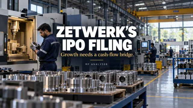 AI-generated editorial illustration: Zetwerk’s IPO Filing: Fast Revenue Growth Needs a Cash-Flow Bridge