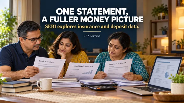 AI-generated editorial illustration: SEBI’s Account-Statement Expansion: A Fuller Picture Without Double-Counting