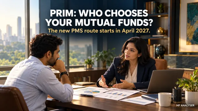 AI-generated editorial illustration: PRIM and the New PMS Framework: Who Chooses Your Mutual Funds?