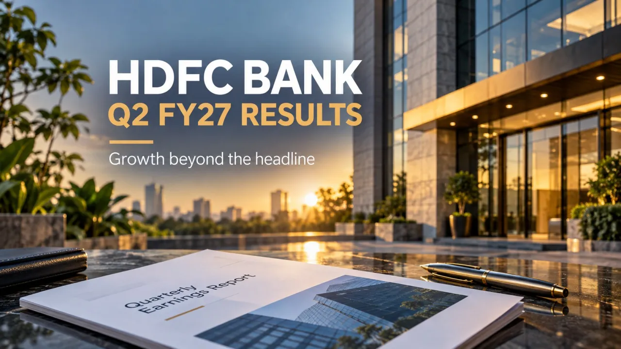 AI-generated editorial illustration: HDFC Bank Q2 FY27: Why 4.7% Profit Growth Does Not Tell the Whole Story