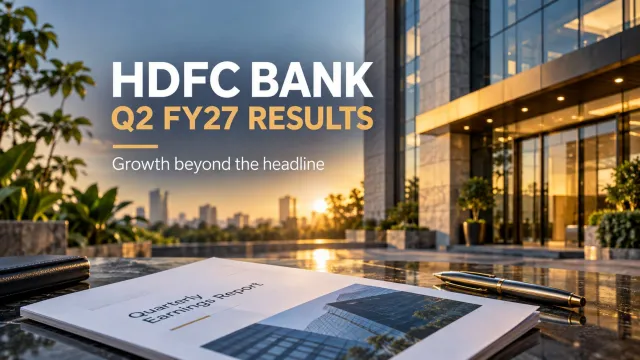 AI-generated editorial illustration: HDFC Bank Q2 FY27: Why 4.7% Profit Growth Does Not Tell the Whole Story