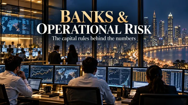AI-generated editorial illustration: RBI’s New Operational-Risk Capital Timetable: What Bank Investors Should Actually Compare